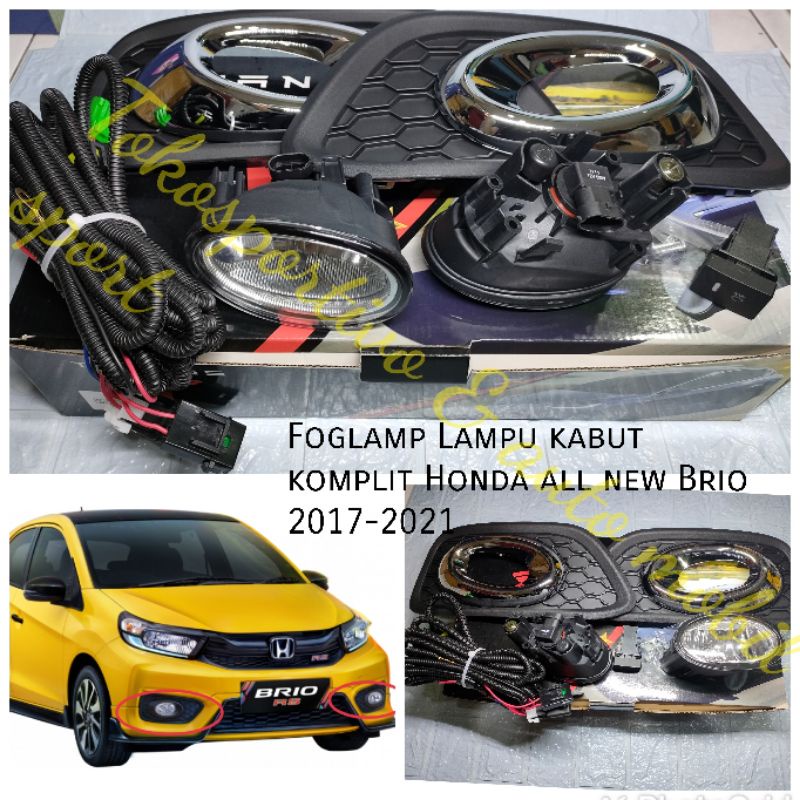 Lampu foglamp Lampu kabut komplit Honda all new Brio 2017 2018 2019 2020 2021 komplit PNP