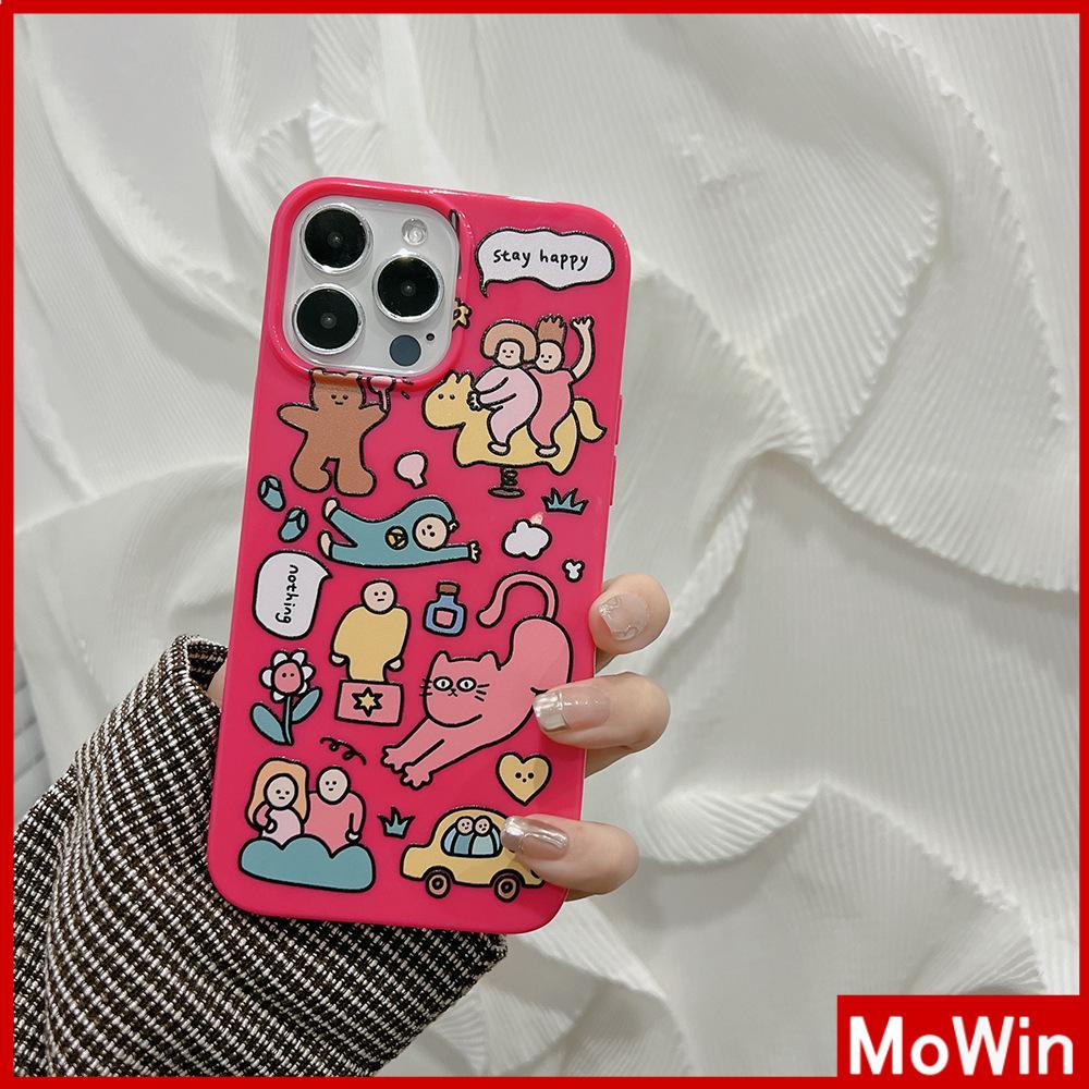 For iPhone 14 Pro Max iPhone Case TPU Soft Case Glossy Pink Candy Case Shockproof Protection Camera Cartoon Cute Compatible For iPhone 13 Pro Max 12 Pro Max 11 7plus xr xs max