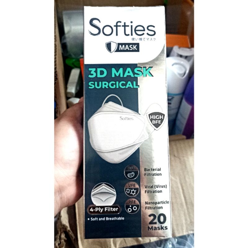 SOFTIES 3D Mask surgical isi 20 / masker Softies 3D kf94 isi 20