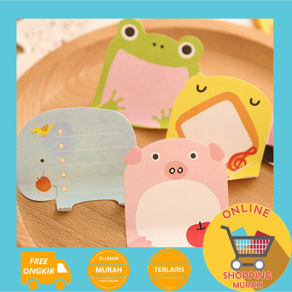 

[O.S.M] STICKYNOTE MOTIF ANIMAL - STICKY NOTE - POST IT NOTE - PEMBATAS BUKU - CATATAN TEMPEL