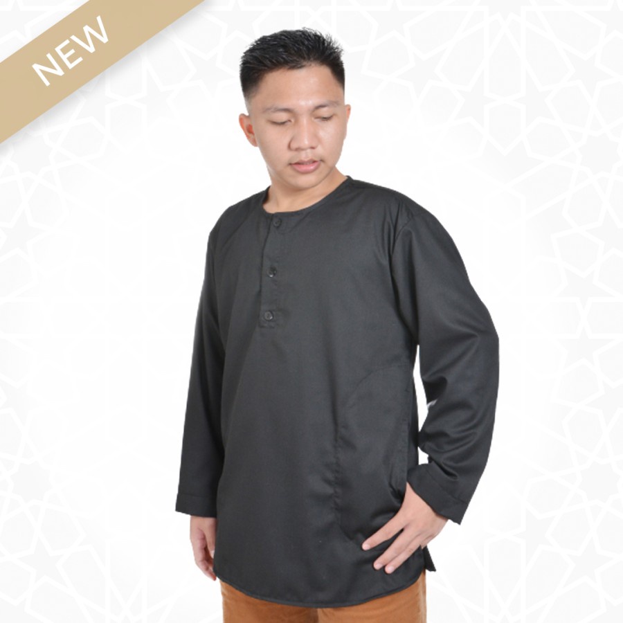 Baju koko putih Polos lengan panjang / koko Gamsyi