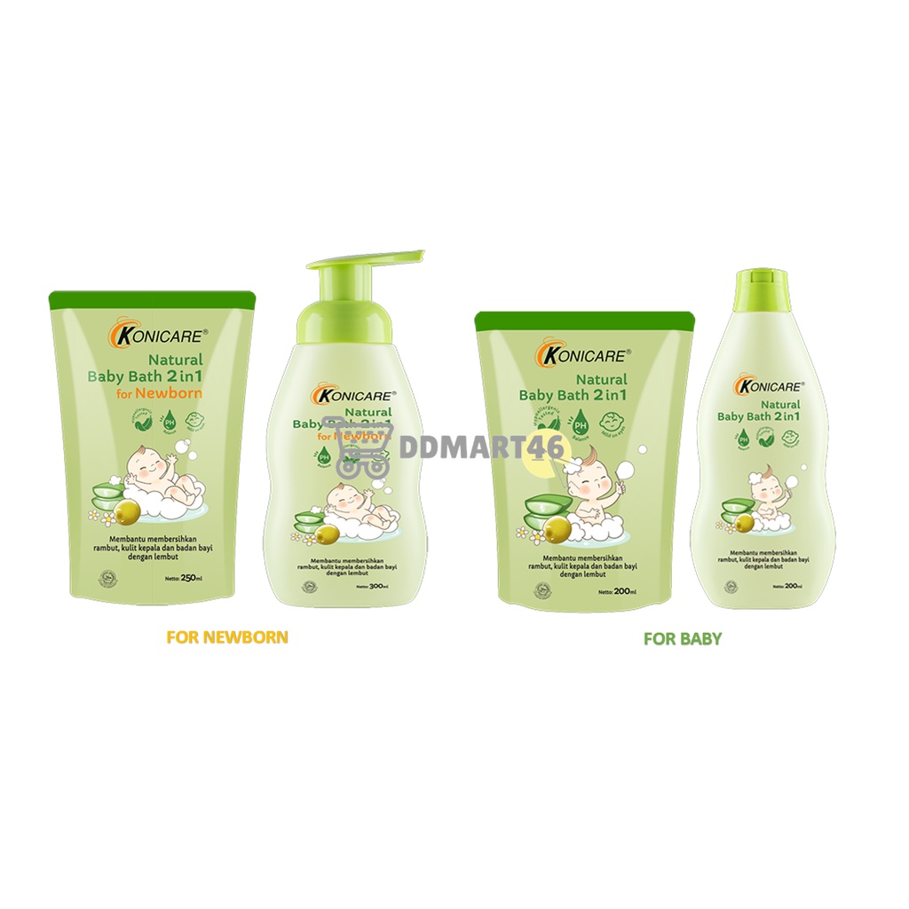 Konicare Natural Baby Bath 2in1 Sabun &amp; Shampoo Bayi