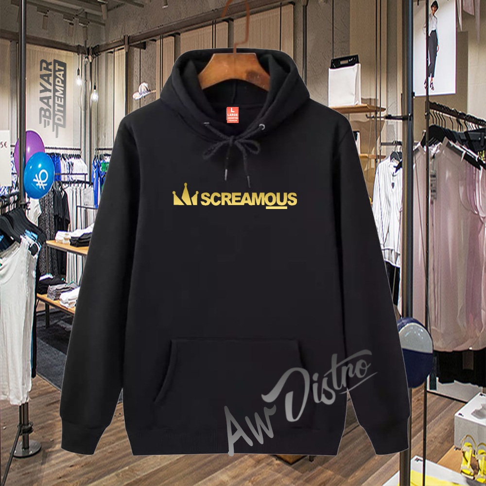 COD Hoodie Distro Screamous 02 Gold Premium Quality Sweater Tulisan Jaket Kata-Kata Hoodie Sablon