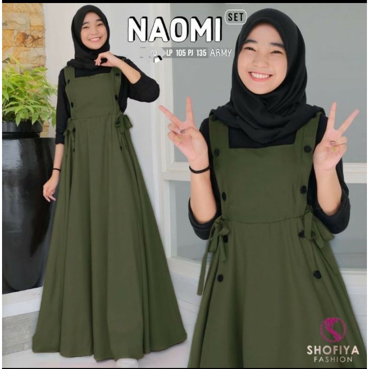 NAOMI OVERALL SET INNER / GAMIS REMAJA TANGGUNG / GAMIS TERBARU