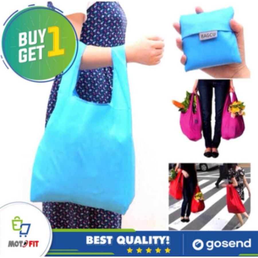 PAKET 2 PCS Tas Belanja Lipat Serbaguna BUY 1 GET 1 SAY NO TO PLASTIC