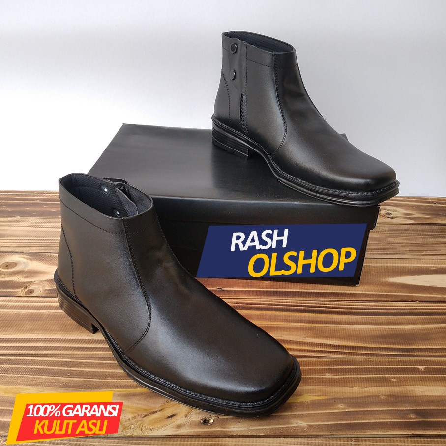 Sepatu PDH boots pria kulit asli sepatu boots pria