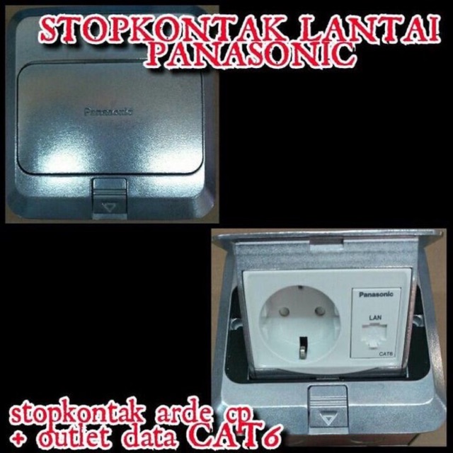 Stop kontak lantai panasonic stop kontak arde cat 6 stop kontak lantai data cat6 panasonic