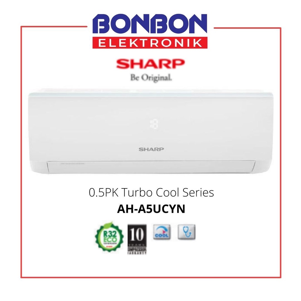 Sharp AC 1/2PK AH-A5UCYN / 0.5PK AHA5UCYN Turbo Cool Series