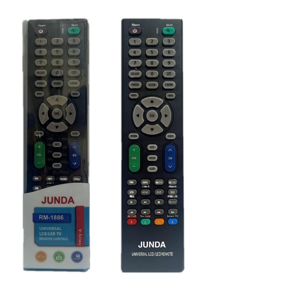 ♥ REMOTE LED TV UNIVERSAL REMOTE SMART TV UNIVERSAL JUNDA RM-1886 MULTI ➯