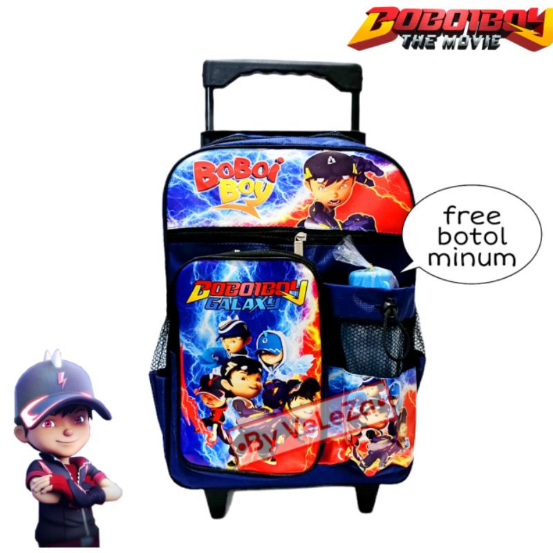 TAS RANSEL TROLI BOBOIBOY GRATIS BOTOL MINUM - TAS TROLI - TAS ANAK