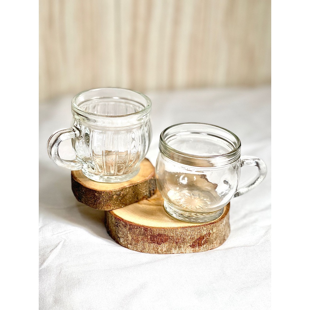 6pcs Sloki Gagang Kaca Kedaung 120ml / Shot Glass / Cangkir Kopi kecil 120 ml