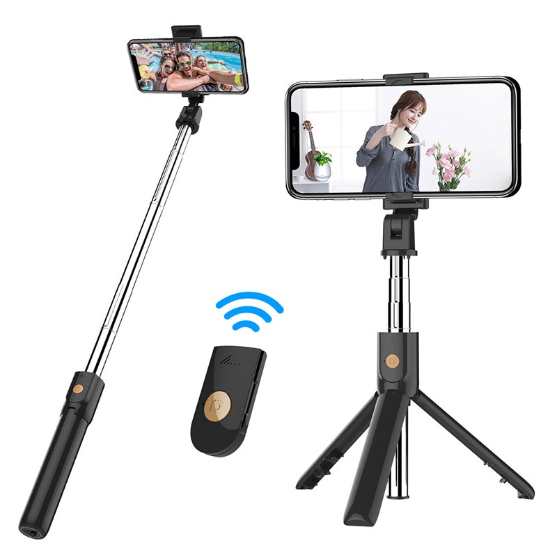 Triple W 3 in 1 Tongsis Tripod Bluetooth Selfie Stick + Remote Shutter