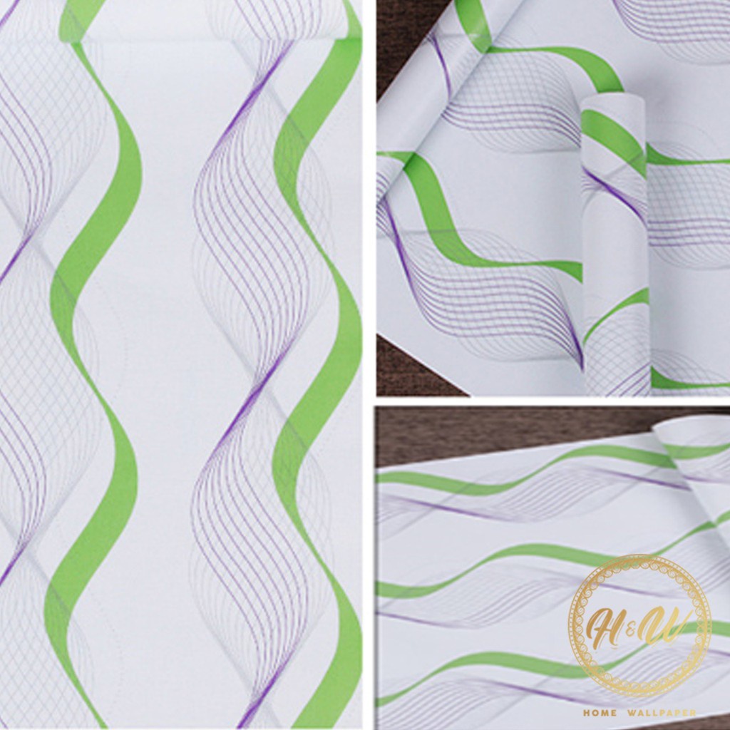 BISA COD - Wallpaper Dinding Wallpaper Stiker Ukuran 45Cm X 10Meter Bahan Pvc Premium High Quality Motif Salurr