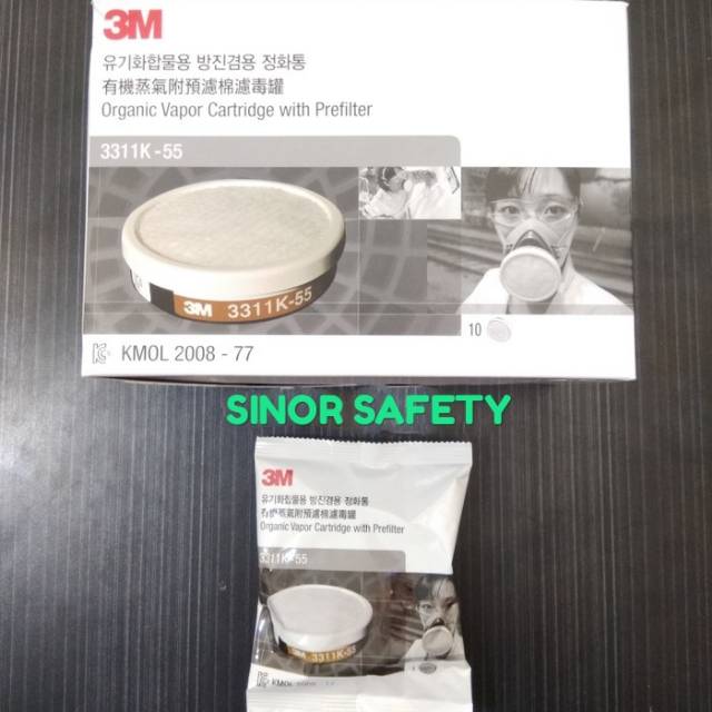 Original Filter Masker 3M 3311K-55 Organic Cartridge Respirator 3 M