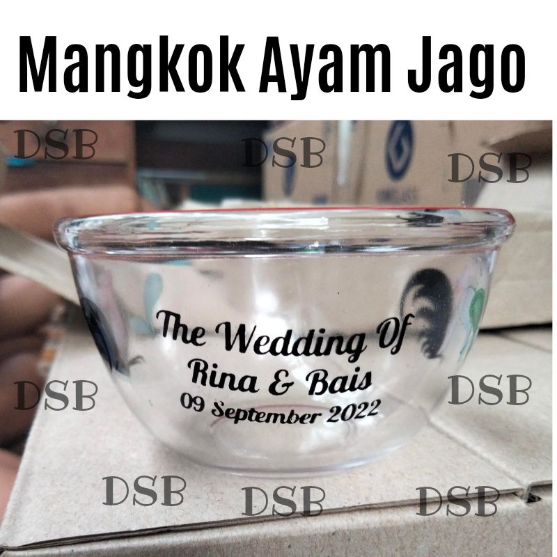 SOUVENIR MANGKOK AYAM JAGO BENING MEWAH