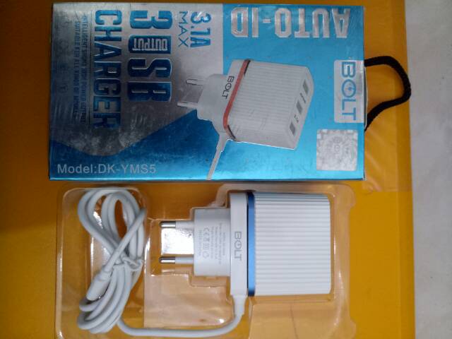 Charger bolt 3,1A 3usb CASAN 3output fast charger