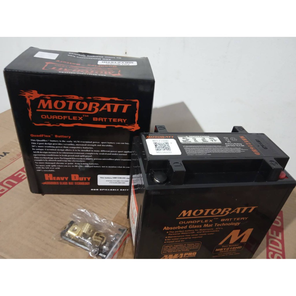 Aki motor Kawasaki Vulcan 800 motobatt MBYZ16HD aki kering quadflex