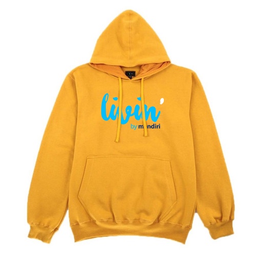 Jaket Sweater Hoodie Livin By Mandiri Logo
