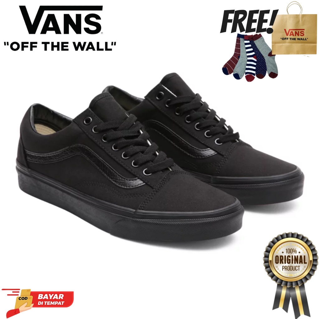 SALE DISKON! V4NS OLDSKOOL BLACK/BLACK CLASSIC 100% ORIGINAL BNIB