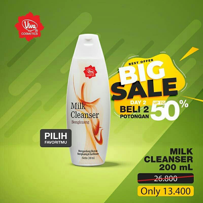 Paket 2 Milk Cleanser 200 ml Viva