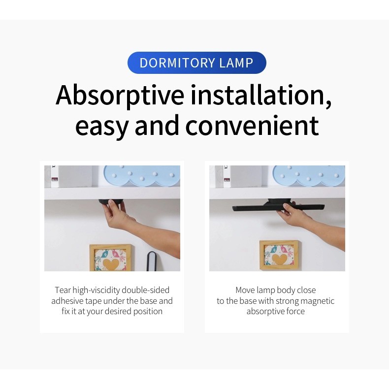 Triple W Lampu Neon LED USB Portable Tempel Lemari Meja  Makeup Belajar Kerja Arsitek