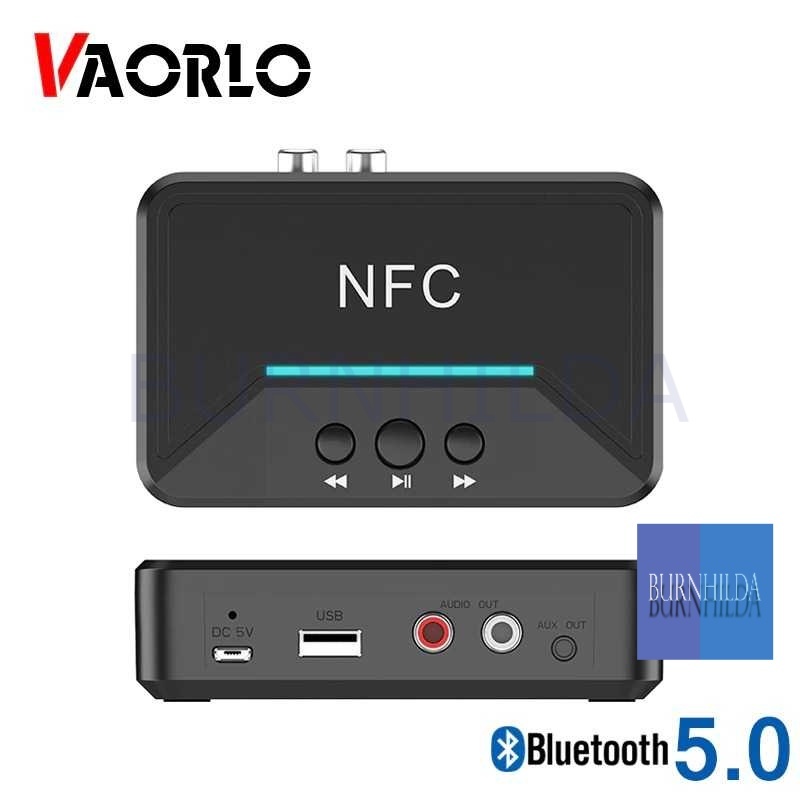 Audio Bluetooth 5.0 Receiver NFC Stereo Car Kit Speaker mobil motor burnhilda