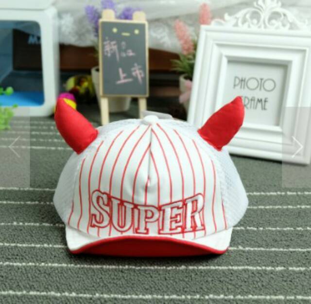 Topi bayi Motif Super uk.3bln-2tahun