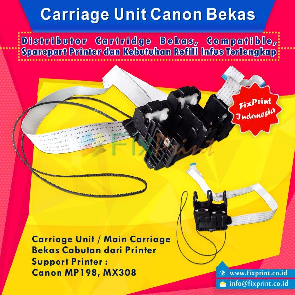 Carriage Unit Printer Canon MP198 MP 198 MX308 MX 308  Main Home Cartridge