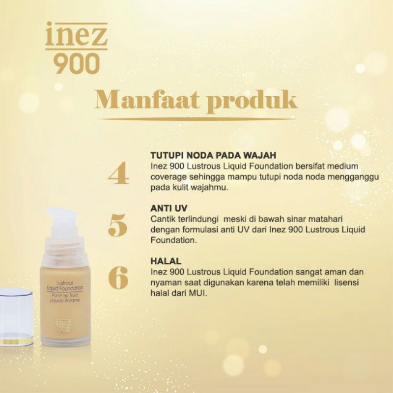 ❤️GROSIR❤️ INEZ 900 Lustrous Liquid Foundation