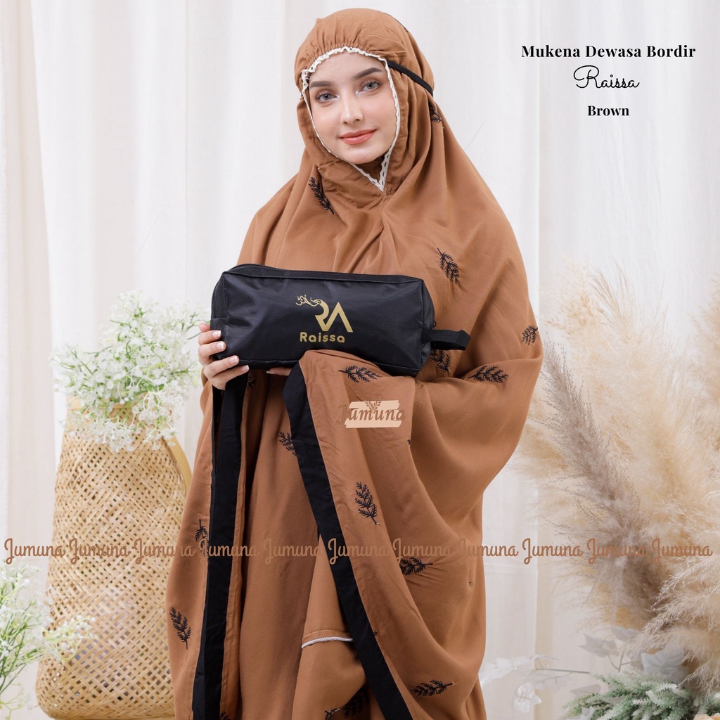 Jumuna - Mukena Dewasa Jumbo Bordir Manual Motif Raissa