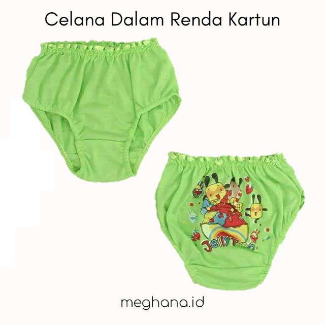 CD Celana Dalam Anak Cewek 3-4 Tahun Celana Dalam Anak Murah CD lokal CD Bonbon pita STABILO