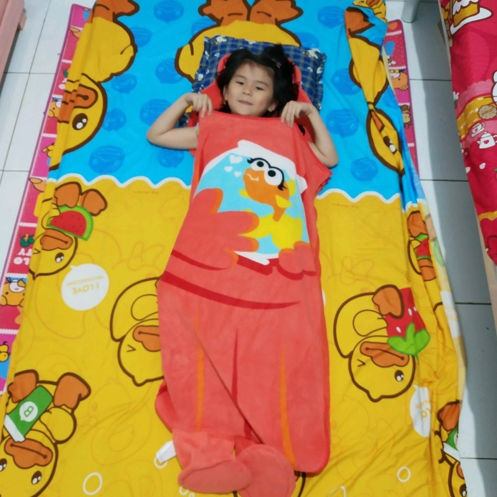 Selimut Fleece Anak Sleeping Bag Bulu Halus Hangat Elmo Cozy Wrap 1 2 3 Tahun Murah Shopee Indonesia