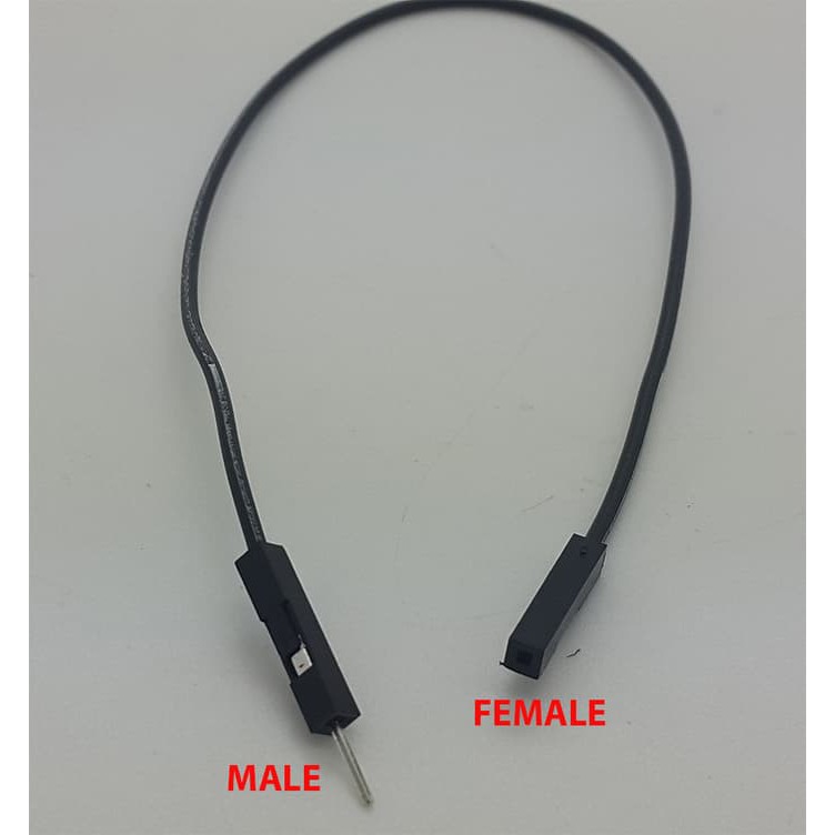 Male + Female Socket Kabel 1 Pin / Kabel Jumper