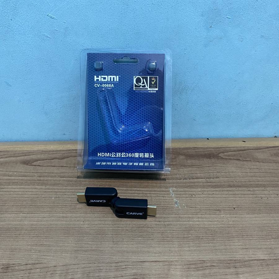 HDTV Male To Male 360 Derajat Elbow Gender HDTV Cowok CV-0068A Konektor HDTV