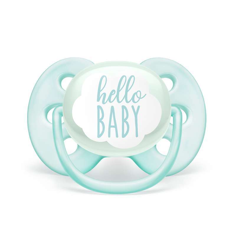 Philips Avent  Soft Soother Hello Baby 0-6 Month