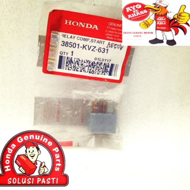 RELAY/BENDIK/ SWITCH STATER BEAT fi,VARIO 125,PCX,CBR250,SONIC,CB150R,SUPRA150