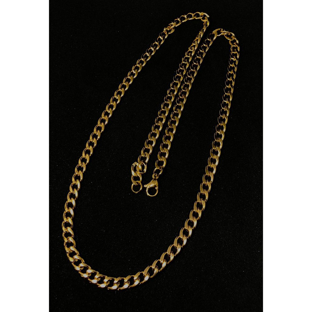 Kalung Titanium HipHop/KPOP model Rantai Silver 55CM Fashion Pria Wanita ANTI KARAT !