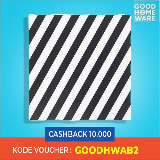 Alas piring garis garis hitam putih 37x37 PPG Shopee Alas piring garis garis hitam putih 37x37 PPG Shopee