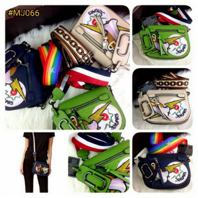 #MJ066 New Arrival Marc By Marc Jacobs Gotham Nomad Patchwork Leather Saddle Bag SS18