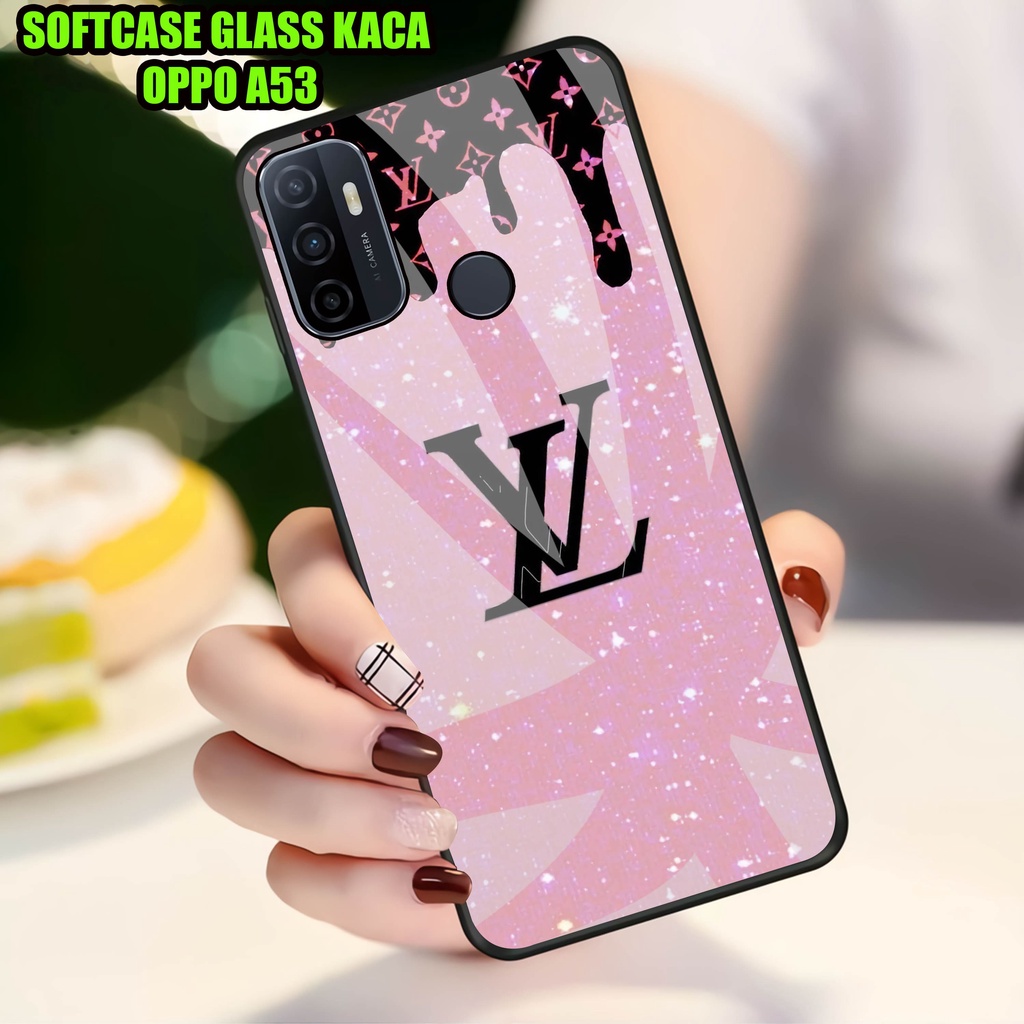 Softcase Glass Kaca OPPO A53]- Case Hp Pelindung Handphone OPPO A53] [ A25]