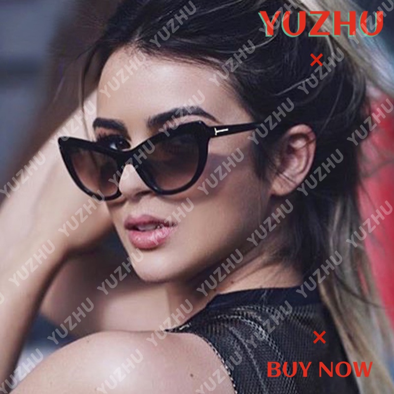 （YUZHU）Bayar di Tempat Western Classic Retro Cat Eye Wanita Kacamata Hitam Women Sunglasses