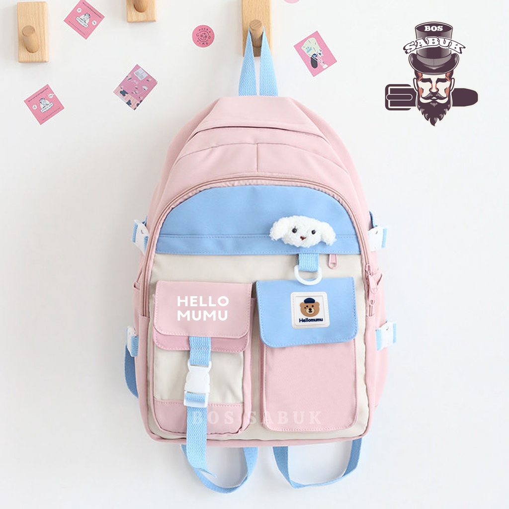 Tas Sekolah Korean Style Tas Ransel Wanita Backpack Korea Fashion Tas Wanita  -BS184-6