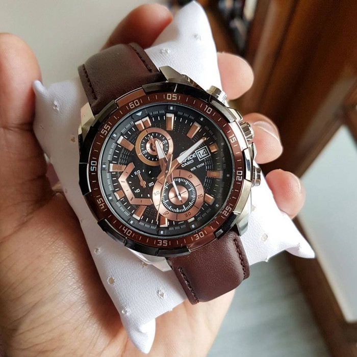 Jam Tangan Pria Casio Edifice EFR-539L Brown Original BM