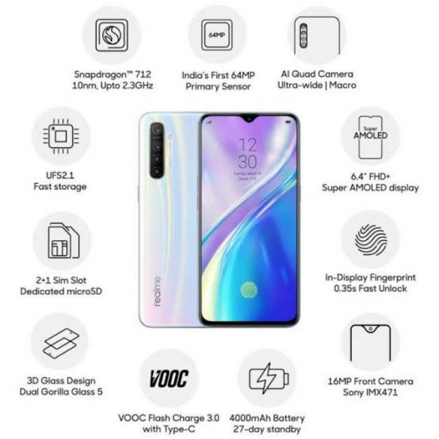 REALME XT 8/128GB GARANSI RESMI ORIGINAL FULL BONUS