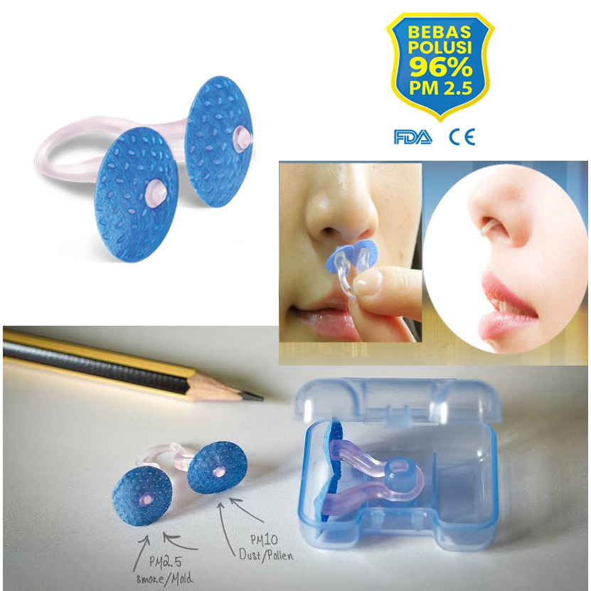 Plug Nasal Filter Masker Hidung 3 Lapis Filter Isi 2 Pcs