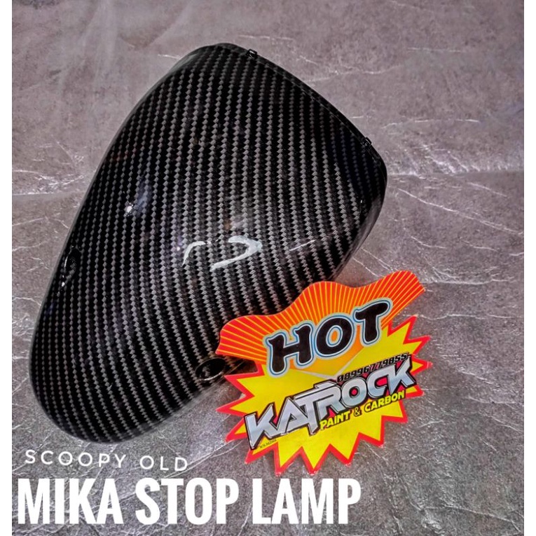 MIKA LAMPU BELAKANG SCOOPY KARBU KARBON STOPLAMP LED OLD CARBON SHOCK SEIN