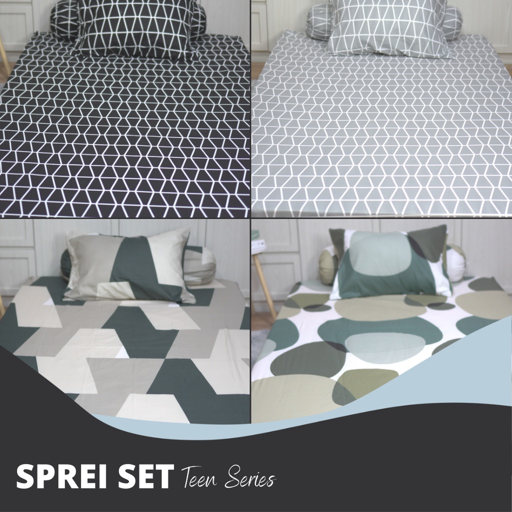 Sprei Set Sandy Collection Teen Series Motif Minimalis Kain Disperse Semua Ukuran