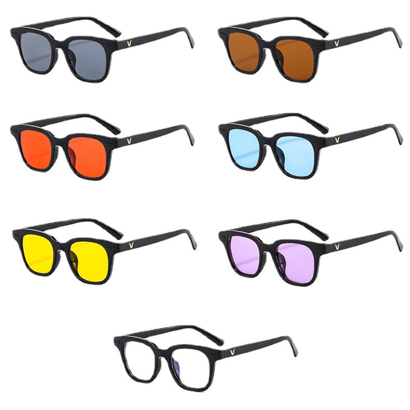 Korea Kacamata Hitam Optik Anti Warna Permen Kacamata candy Wanita / Pria Fashion Sunglasses