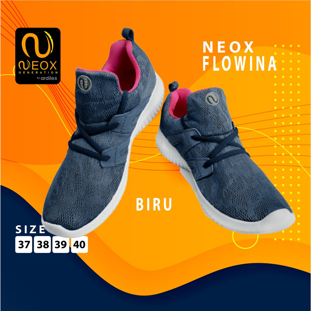 Sepatu Wanita Terbaru Neox FLOWINA BIRU BELI 2 DOUBLE DISKON