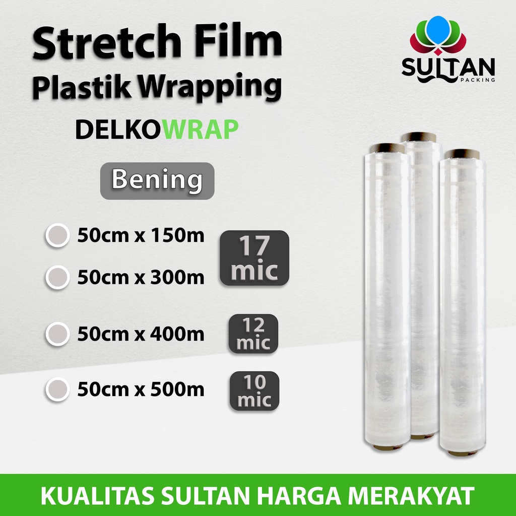 Plastik Wraping Stretch Film 50cm DELKOWRAP BENING SATUAN WRAPPING